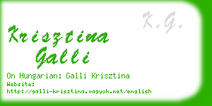 krisztina galli business card